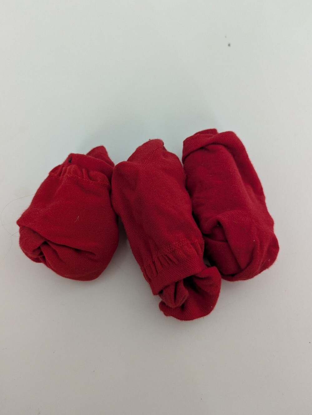 3 x Red Ankle Socks